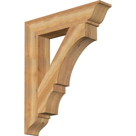Ekena Millwork Balboa Traditional Rough Sawn Bracket, Western Red Cedar, 6"W x 32"D x 38"H BKT06X32X38BOA01RWR